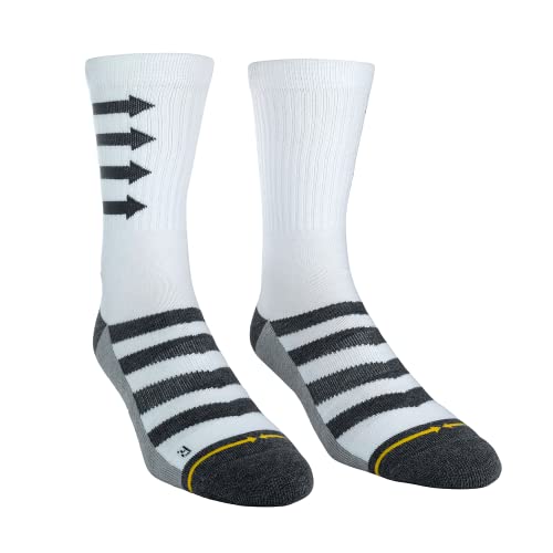 MERGE4 Performance White Unisex Medium Crew Socks