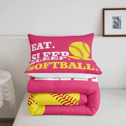 Image of Feelyou Softball Bedding Set Toddler Size 3Pcs for Girls Boys Kids