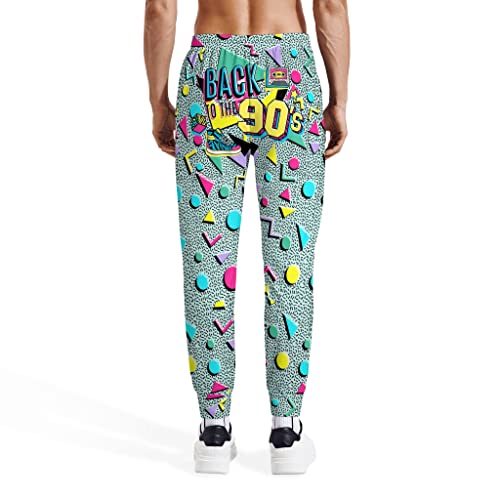 Ayunix Men's 90S Jogger Sweatpants Back To 90S Jogger Pants 90S Outfit For Men Women Sports Trousers Casual Workout Pants,X-Large #TOP1