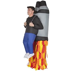 Morph Costumes Disfraz Hinchable Adulto Mochila Propulsora, Disfraces Carnaval Hombre Talla Única