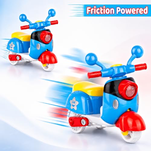 Image of Zest 4 Toyz Mini Scooter Toy for Kids Pack of 3 Friction Powered Colorful Push and Go Scooter Lightweight Design Safe Durable Indoor Outdoor Play Toys Perfect for Toddlers Boys and Girls Aged 3+