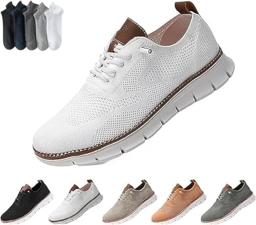 Mens Wearbreeze Shoes, Men's Slip on Arch Support Boat Shoes, Lightweight Soft Sole & Breathable Fashion Sneakers