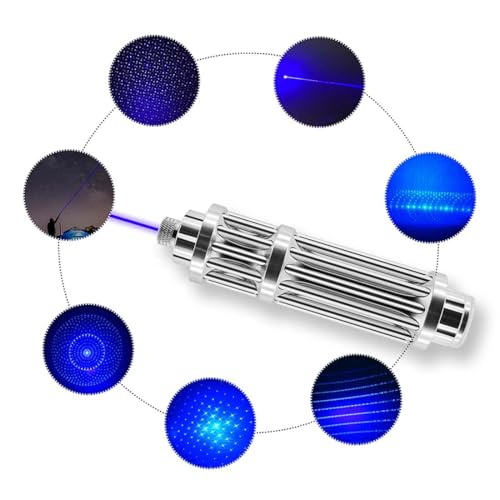 Image of Blue Light High-Power Long-Range Rechargeable Handheld Flashlight, Travel and Outdoor Activity Equipment