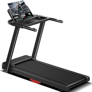 Treadmills for Home, 3.0HP Quiet Brushless Folding Treadmill with Heart Rate Sensor, Dual Cushion System, 300lbs Weight Capacity, Holder for Cup & Phone