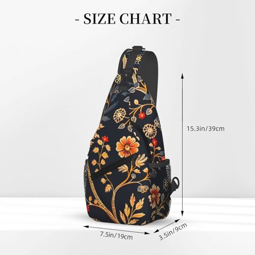 Bolso bandolera Ethnic Style Flower para mujer y hombre miniatura 3