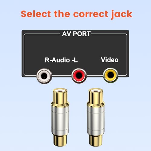 Image of VANAUX 2-Pack Gold Plated RCA Female to Female Coupler,Barrel Connectors Adapters Extend Subwoofer RCA Cables for HDTV,Speakers, Amplifiers, Car Audio