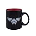 DC Comics WW8034HB Silver Buffalo WW8034H Wonder Woman Logo with Character Heat Reveal Ceramic Mug, 20-Ounce