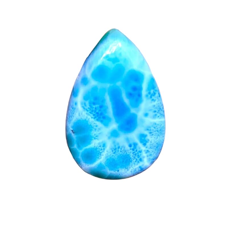 Larimar naturel poire 30x20x5mm cabochon en vrac pour bague et pendentif DIY