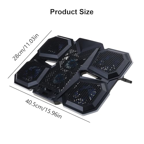 Base para laptop ajustable con ventilador y puerto USB miniatura 5