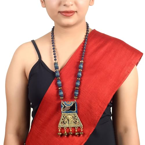 Image of AAKRITI ART CREATIONS Handcrafted Tribal Dhokra & Royal Brass Necklace Collection | Queen, Cleopatra & Heritage-Inspired Statement Jewelry | Artisan Ethnic Necklaces for Women
