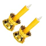 NUOBESTY 1Paar LED Flammenlose Batteriebetriebene Elektrische mit Warmem Licht und für Dekoration und Höhe und Haustiersicher