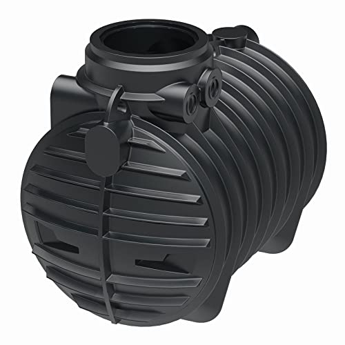 GreenLife Zisterne Erdtank 3400 Liter Solo Ink. 3 Anschlüsse DN 100 mit Gummidichtung - Regenwasserbehälter BZW. Regenwassertank unterirdisch für Regenwasser