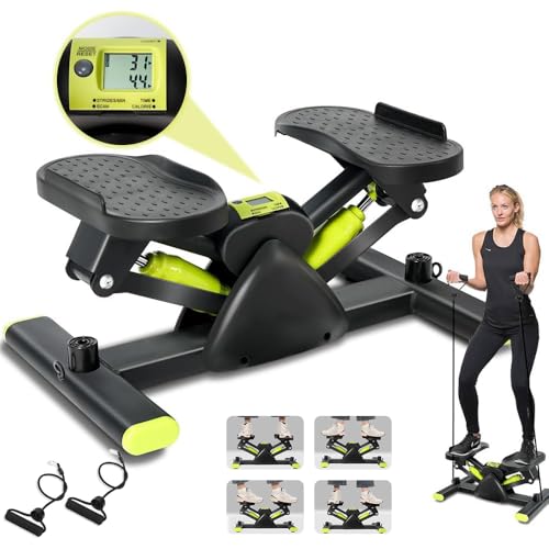 Simulador de Caminhada, Stepper, Simulador Caminhada, Simulador de Escada, Mini Stepper 3 em 1 com Corda Simulador de Caminhada, Mini Stepper Simulador de Caminhada com Monitor em Lcd