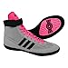 Adidas Combat Speed 4 Wrestling Shoes, Grey/Black/Pink, 8