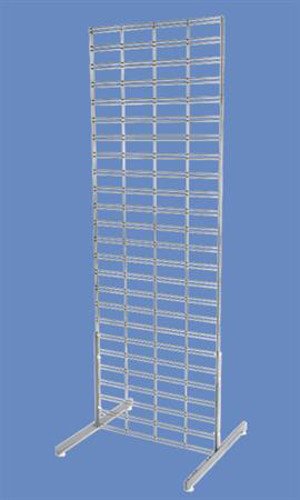 Standing Slatgrid Screen in Chrome 2 x 6 Feet