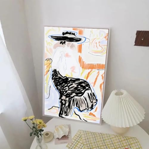 Toile abstraite XBTYKPB 30x45 cm pour créer une ambiance moderne dans votre salle à manger