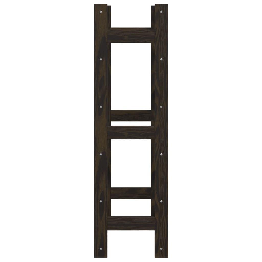 vidaXL Casier à Bouteilles pour 30 Bouteilles, Étagère à Vin avec Rangement, Casier à Bouteilles, Porte-Bouteilles, Moderne, Noir Bois de Pin Solide