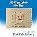 2025 MINI Year Stickers, Brown, Compatible with Smead ETS Series, Doctor Stuff 2025 Chart Stickers, USA Made Year Labels for End Tab File Folders, 250/Pack, 1 Package, 1/2