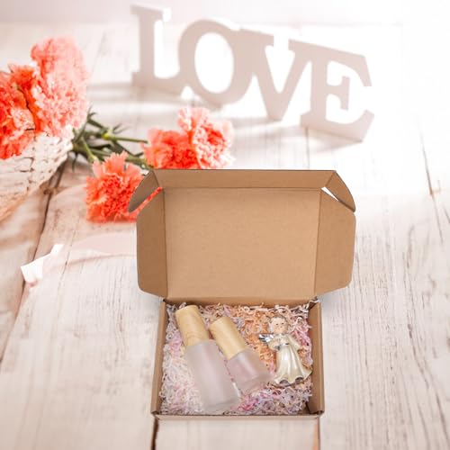 HORLIMER 17,8x12,7x5,1 cm Cajas de Carton con Tapa para Envios de Paquete, 6 Pack, Cajitas de Papel Kraft para Regalo o Embalaje, Marrón - imagen 3