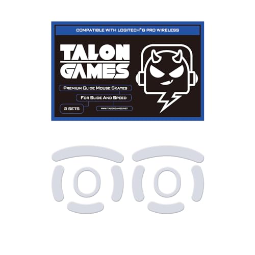 2Sets of TALONGAMES Rounded Curved Edges Mouse Feet Skates Compatible with Logitech G PRO Wireless