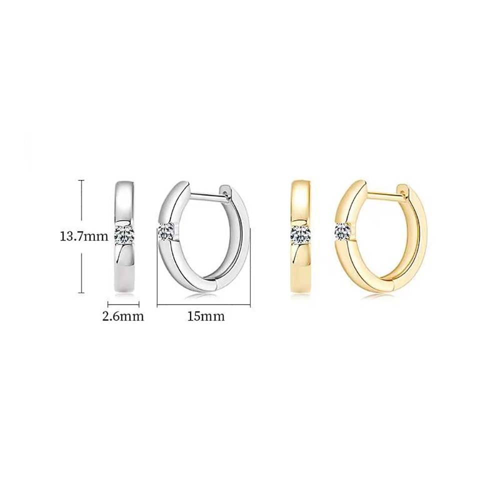 Moissanite Orecchini A Cerchio per Gli Uomini Delle Donne 925 In Argento Sterling Moissanite Huggie Orecchini Piccoli Orecchini Moissanite Gioielli Regali