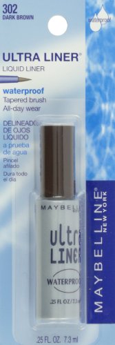 Maybelline New York Ultra Liner Waterproof Liquid Eyeliner, Dark Brown, 0.25 Fl. Oz. #TOP16