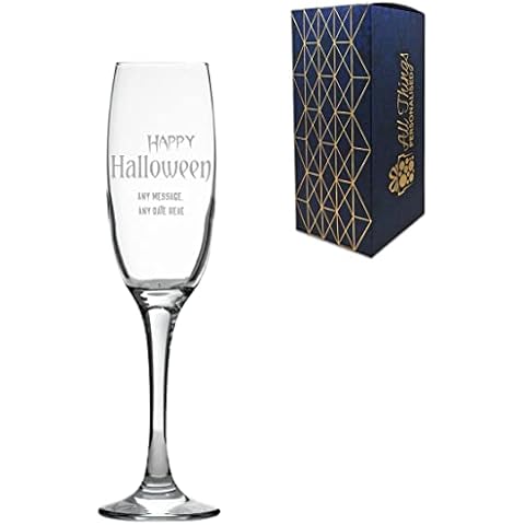 Personalised Engraved Happy Halloween Champagne Flute Cover