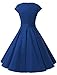 Dressystar DS1956 Women Vintage 1950s Retro Rockabilly Prom Dresses Cap-Sleeve L Royal Blue