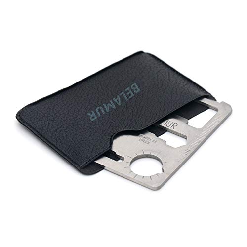 BELGRADE 11 Tools in 1 Stainless Steel Beer Opener Card Survival Multi Tool Gifts for Him Christmas (1 pack)