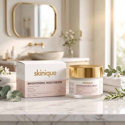 Image of Brightening Moisturizer With Korean Re-DerMAX, Papaya Extract & Niacinamide | Brighten - Barrier Repair - Hydrate | Face Moisturizer for Brighter Looking Skin & Uneven Skin Tone | Normal to Dry Skin | 50ml