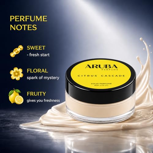 Image of Alcohol Free Citrus Cascade Solid Perfumes | Wax Perfumes for Men & Women |Cologne | Strong & Lasting Fragrance | Gifting Pack for Him & Her
