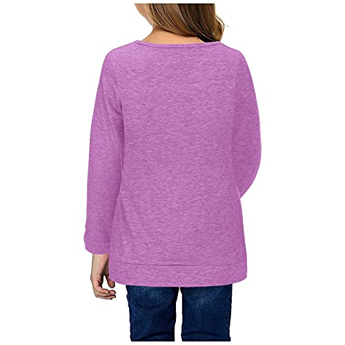 Baby Girl's Tunic Tops Crewneck Soft Solid Color Long Sleeve Comfortable Casual Pullover Sweatshirt Baby Girl Outfit2