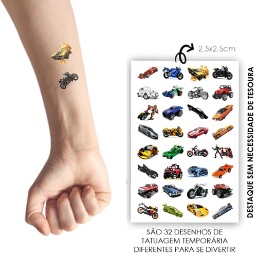 Tatuagem Temporária Infantil Carros 3 | Kit Festa 32-026