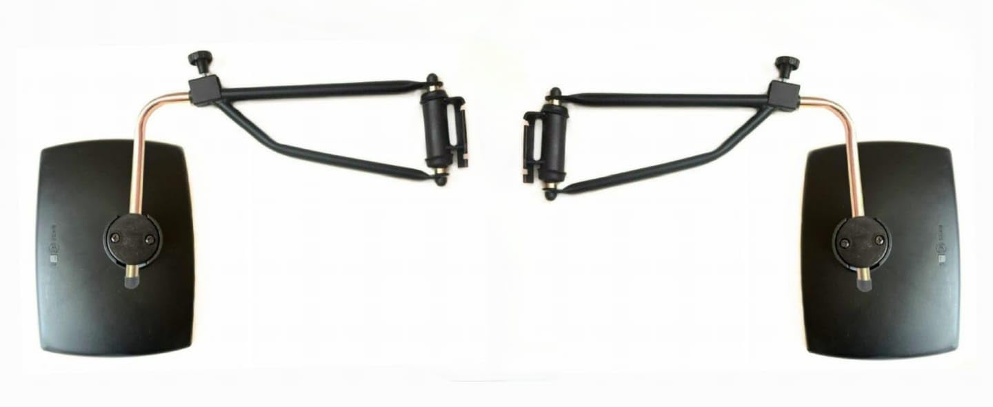 Lot de 2 rétroviseurs latéraux 295 x 215 mm ø14-30 E20 pour camion tracteur bras de rétroviseur