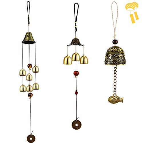 KASTWAVE Wind Chimes, Vintage Metal Wind Chime Bells Chinese...