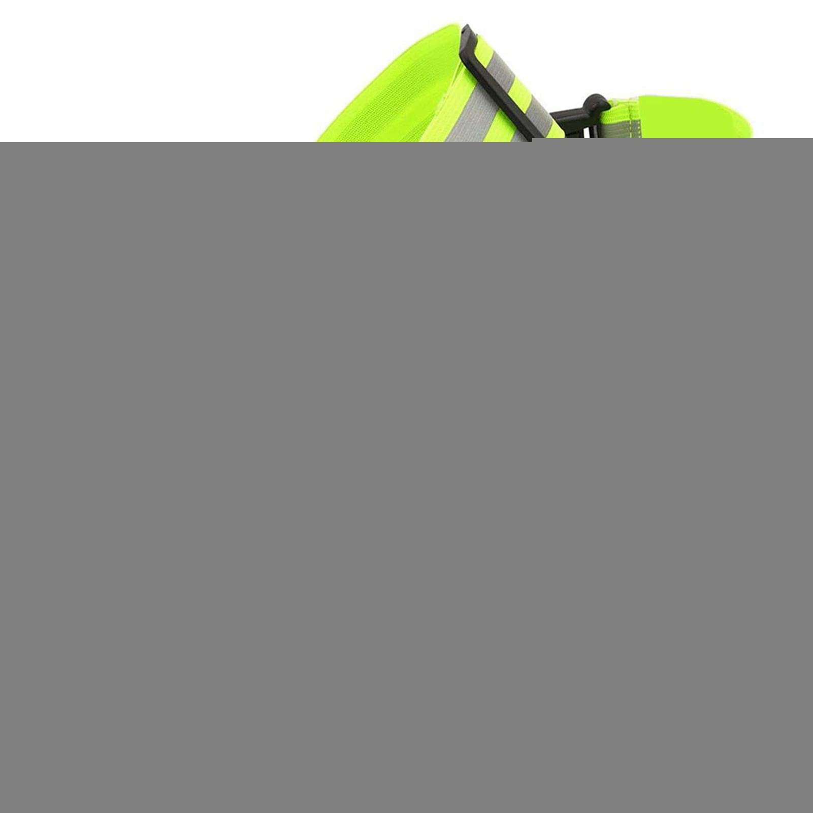 4 stks Hoge zichtbaarheid Armbanden, Elastische reflecterende band, gebruik for hardlopen, wandelen, joggen, nigh outdoor veiligheid, groen en oranje