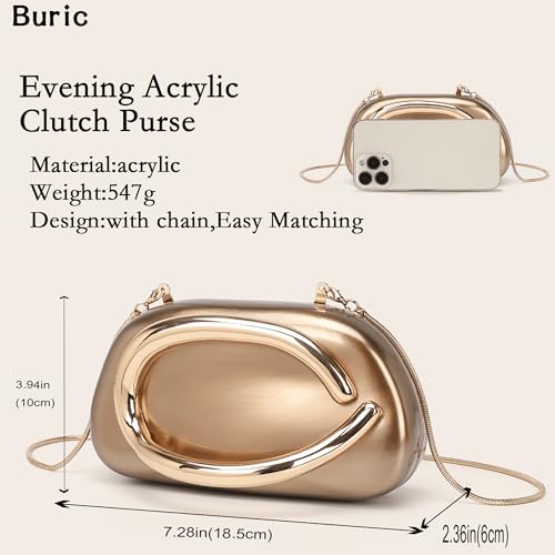 Image of Acrylic Clutch Purse for Women Marbling Evening Wedding Handbags Acrylic Shell Box Purses for Party Prom Cocktail