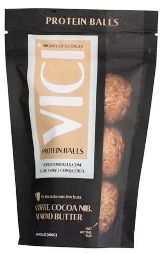 VICI Protein Balls Coffee Cocoa Nib Almond Butter, 6.5 oz,