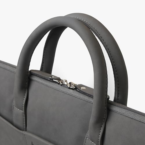 Image of Bellblock Sleek Messenger Laptop Bags For Men /Women Office Use | Travel Friendly With Luggage Strap | Office Bag For Man /Woman | Cotton Canvas | Olive Green (Upto 14 Inch)
