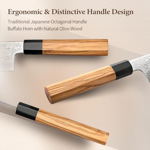 XINZUO-5-Pieces-Kitchen-Knife-Set-without-Block-Hand-Forged-67-Layers-Damascus-Steel-Professional-Chef-Knife-Set-Ultra-SharpOlive-Wood-Octagonal-Handle-Gift-Box