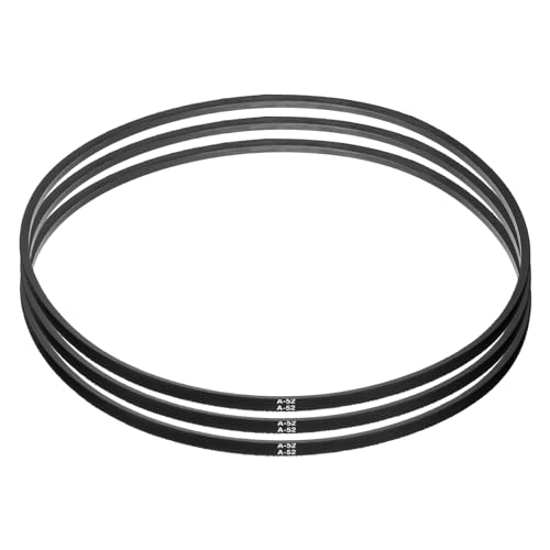 uxcell 3pcs A52 or 4L540 Classic Wrapped Rubber V-Belt, 52"(1320mm) Inside Circumference, A Profile V Belt