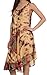 Sakkas 217 Tie Dye Butterfly Tank Sheath Caftan Mid Length Dress - Beige/One Size
