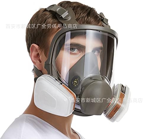 Reusable Full Face 16 in Gas Organic Vapor with Wide Field of View for Painting Machine Polishing Welding and Work Protection