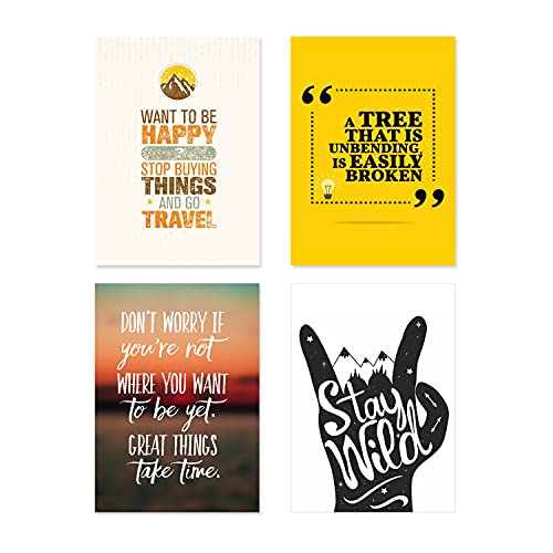 Image of PAPER PLANE DESIGN Motivational Quotes Unframed Wall Posters - Inspiring Quotes Poster For Office And Home Decor set of 10 (12 Inches x 18 Inches). (F)