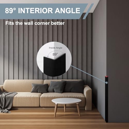 Image of Corner Guards for Walls,Black Wall Corner Protector with Adhesive Backing Glue for Prevent Scratch,59 in(L) X 1-5 /8 in(W) Wall Corner Guard for Stair Corner,Edge Protector.4PCS