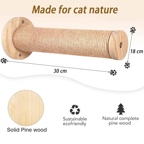 Arbre a chat mural pour grand chat : solution gain de place ultra stable - 8
