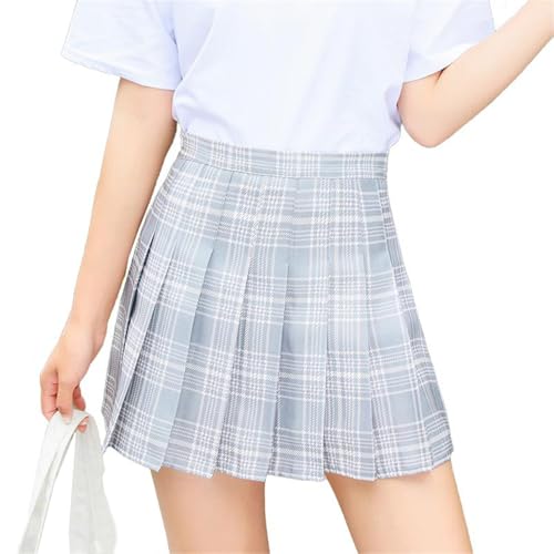 Women's High Waist Slim A-Line Plaid Short Skirt2