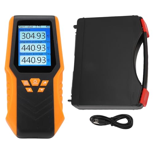 FTVOGUE Monitor de Probador de Detector de Radón de Mano con Pantalla LCD para Monitoreo de Radón a Largo y Corto Plazo Batería Recargable
