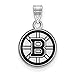 Boston Bruins Small (1/2 Inch) Enamel Pendant (Sterling Silver)