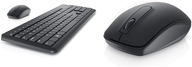 Dell KM3322W Wireless USB Keyboard and Mouse Combo, Anti-Fade &amp; Spill-Resistant Keys, up to 36 Month